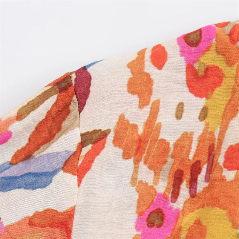 Conjunto Estampado Laranja