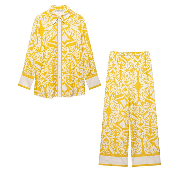 Conjunto Estampado Amarelo
