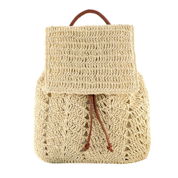 Mochila de Palha Bege
