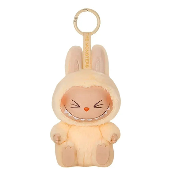 Boneca Labubu Sentada Bege Claro