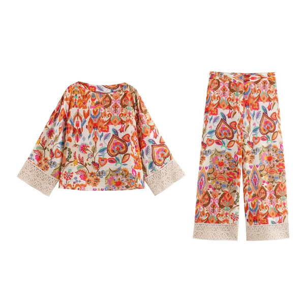 Conjunto Estampado Laranja