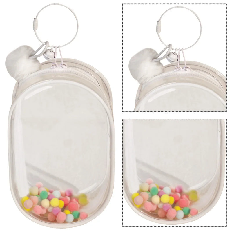 For Labubu V1 V2 Transparent Protective Cover Monster Toy Elf Doll Storage Box Dustproof Hanging Plush Doll Bag Display Cover