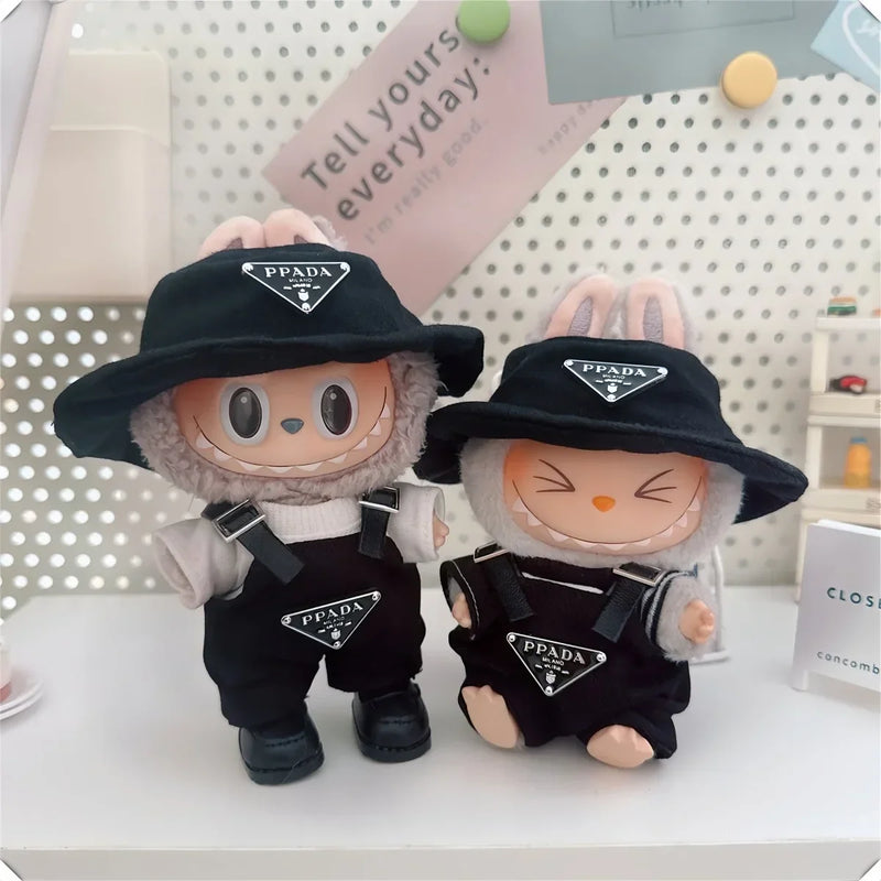 Chapéu Preto Boneca Labubu