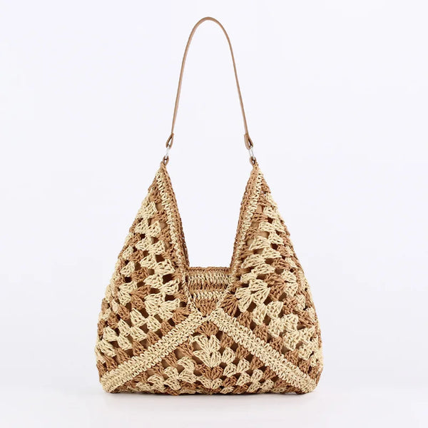 Bolsa de Ombro Palha Marrom