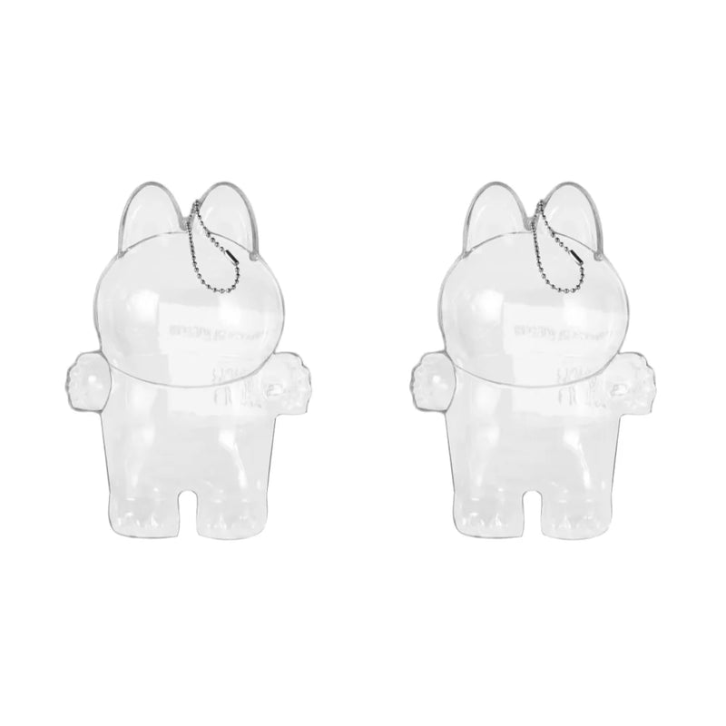 For Labubu V1 V2 Transparent Protective Cover Monster Toy Elf Doll Storage Box Dustproof Hanging Plush Doll Bag Display Cover