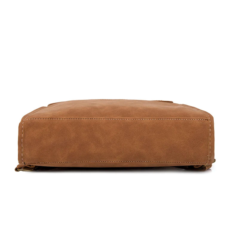 Mochila Casual Couro para Notebook Bege