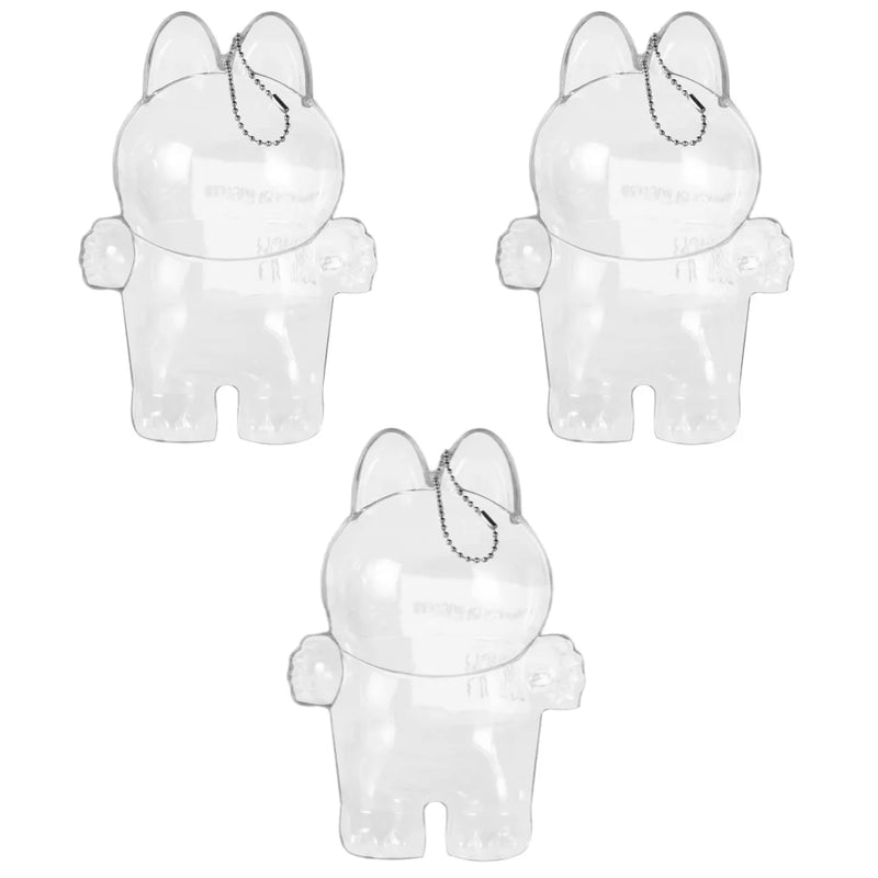 For Labubu V1 V2 Transparent Protective Cover Monster Toy Elf Doll Storage Box Dustproof Hanging Plush Doll Bag Display Cover