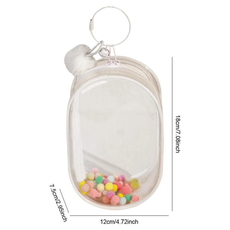 For Labubu V1 V2 Transparent Protective Cover Monster Toy Elf Doll Storage Box Dustproof Hanging Plush Doll Bag Display Cover