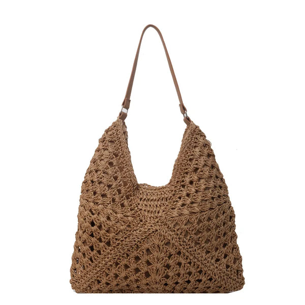 Bolsa de Ombro Palha Café