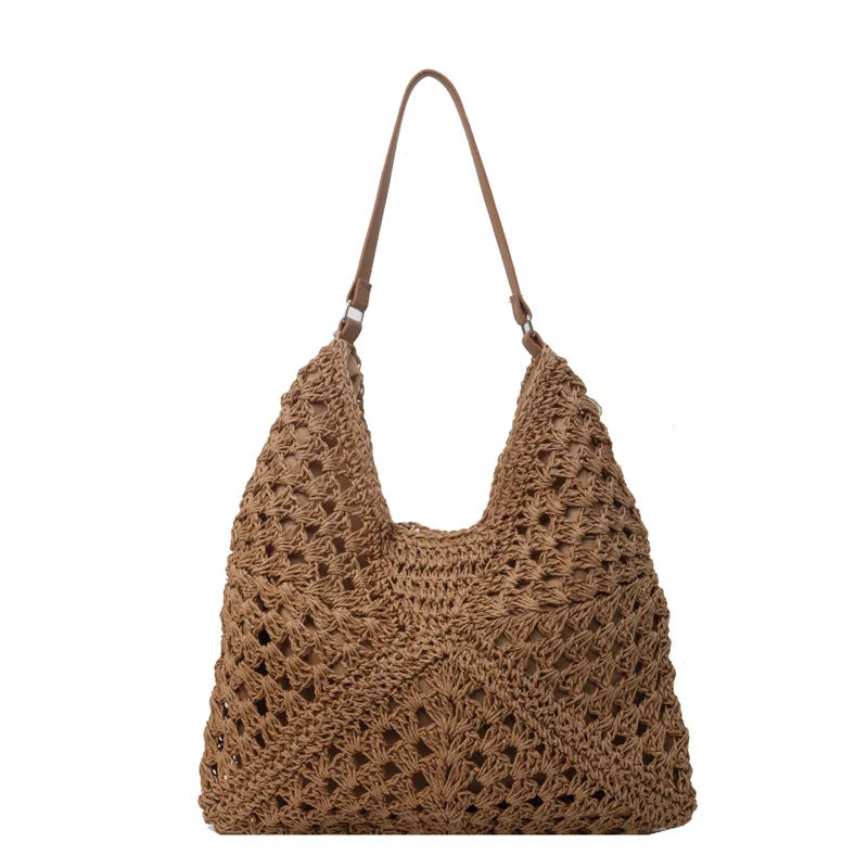 Bolsa de Ombro Palha Café