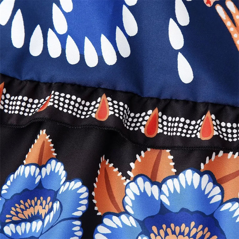 Vestido Estampado Manga Longa