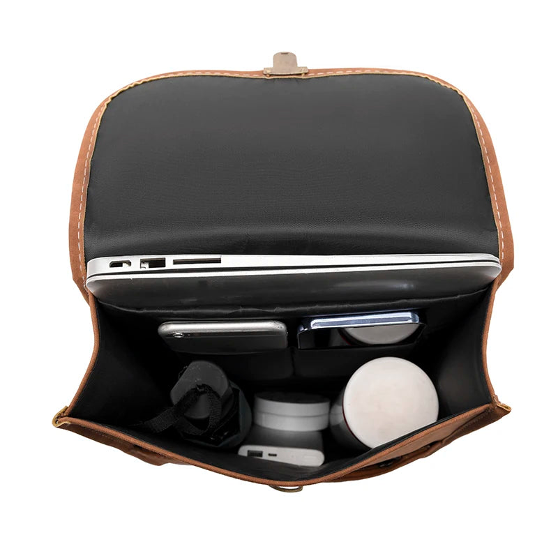 Mochila Casual Couro para Notebook Bege