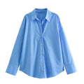 Camisa Casual Listrada Azul