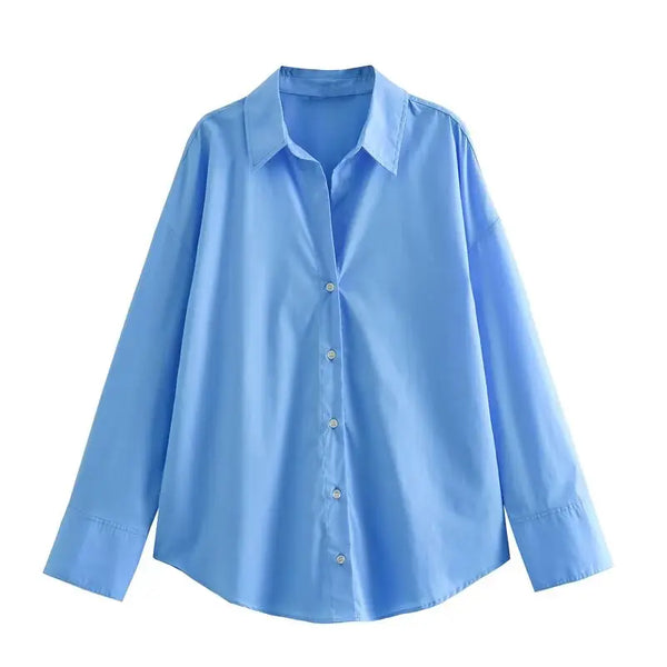 Camisa Casual Listrada Azul