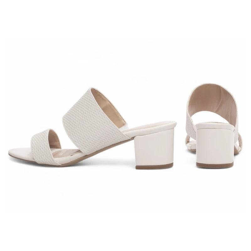 Tamanco Flex Salto Bloco Branco AE3201