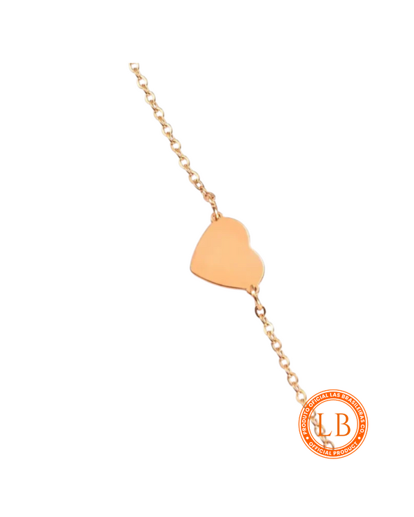 Pulseira Coração Dourado