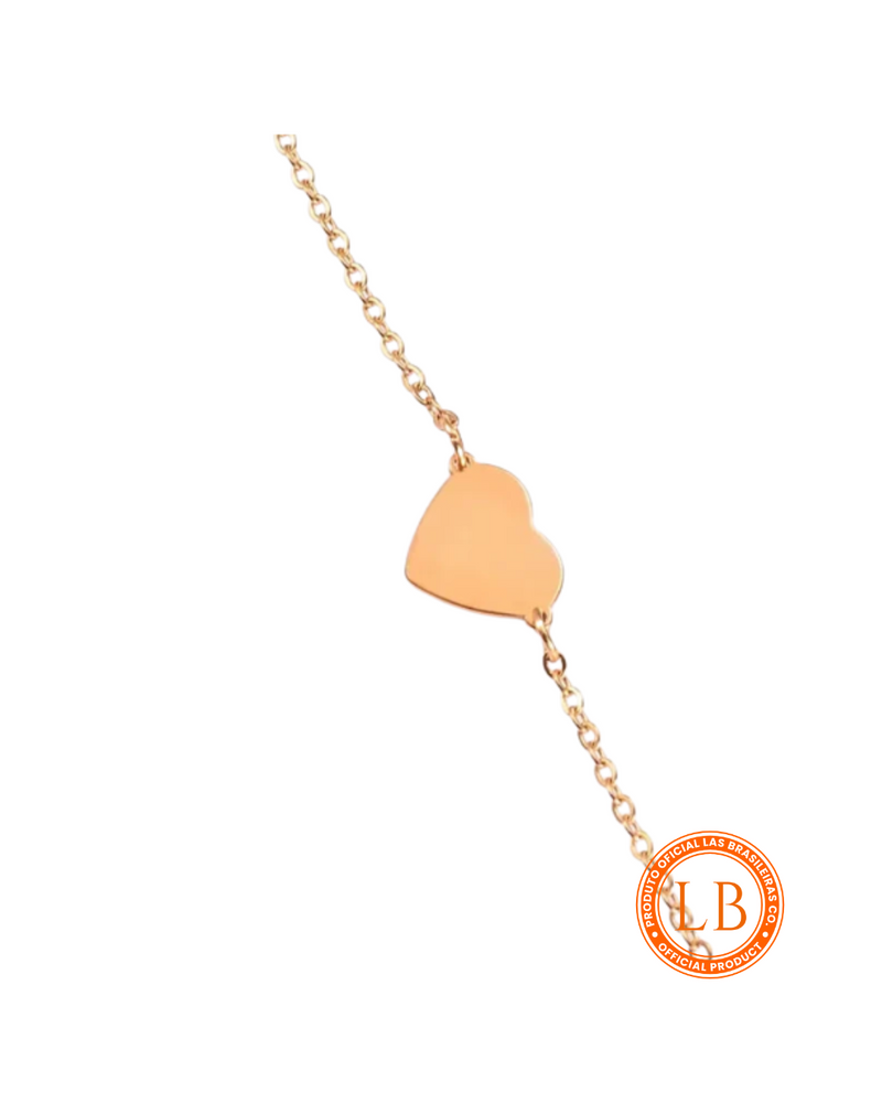 Pulseira Coração Dourado