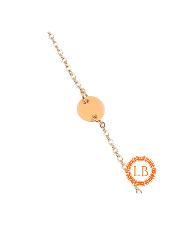 Pulseira Circular com Furo Dourado