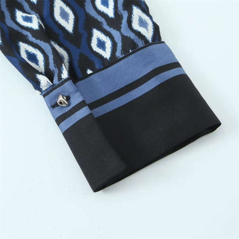 Conjunto Geométrico Azul Escuro