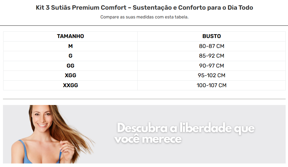 Sutiã Comfort Sculpt Classic - Compre 1 e Leve 3