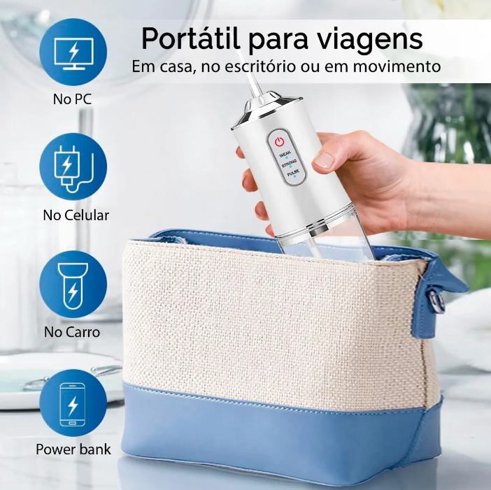 Jato Dágua Limpador De Próteses Fixas Móveis Dentes Gengiva
