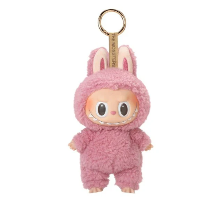 Labubu Boneca de Pé Bege Rosa