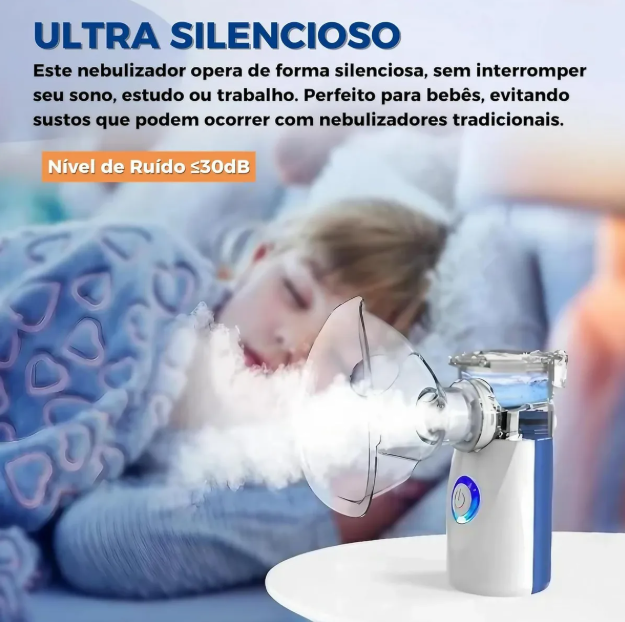 Nebulizador Inalador Ultrassônico Portátil Recarregável Usb